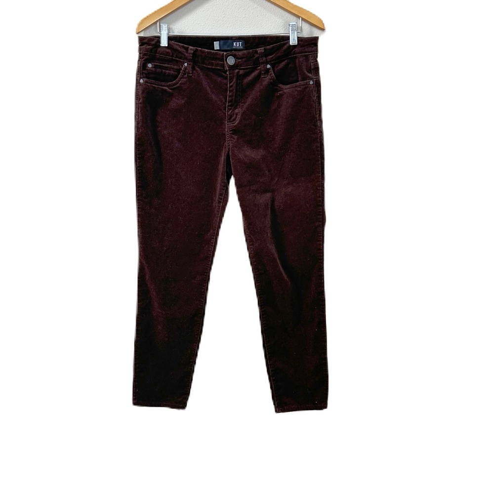 Kut From Kloth Diana Skinny Brown Corduroy Denim Jeans Pants Women’s Sz 12